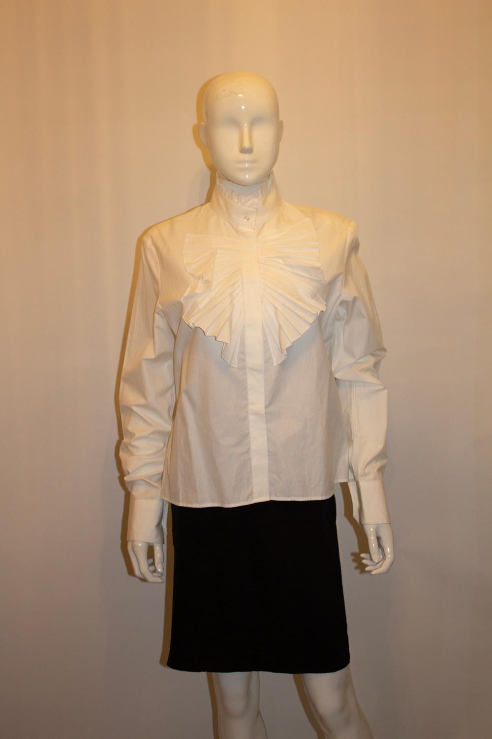 Valentino Camisa blanca de algodón Blanco en venta