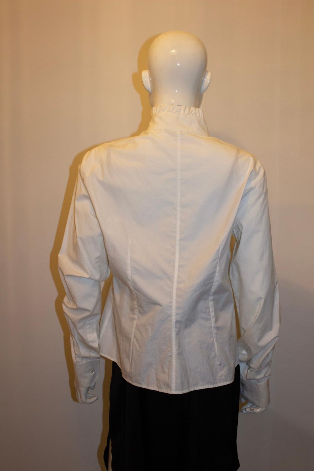 Valentino Camisa blanca de algodón en venta 1
