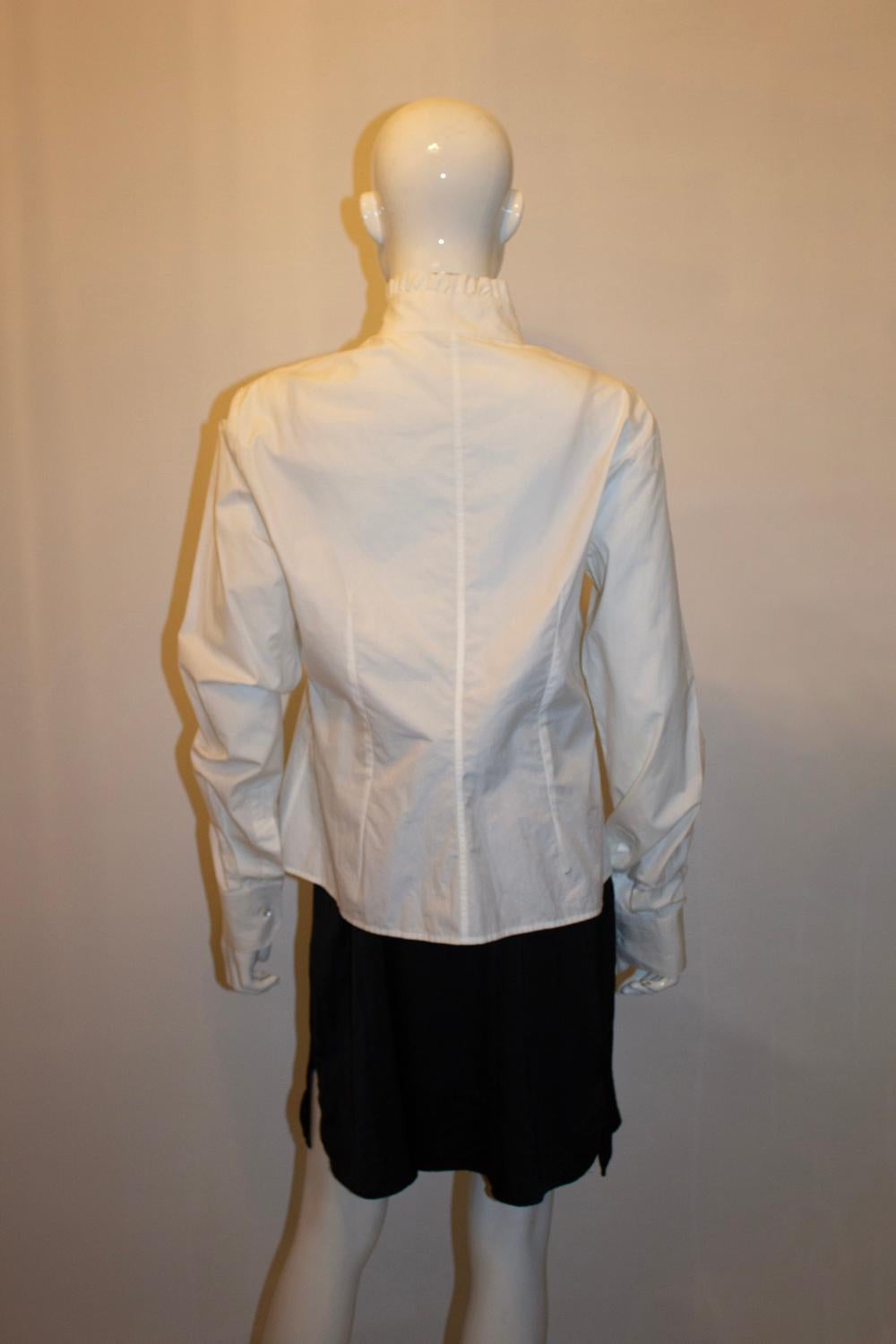 Valentino Camisa blanca de algodón en venta 2
