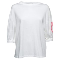 Valentino Weißes T-Shirt mit Rundhalsausschnitt und V-Logo aus Baumwolle XS
