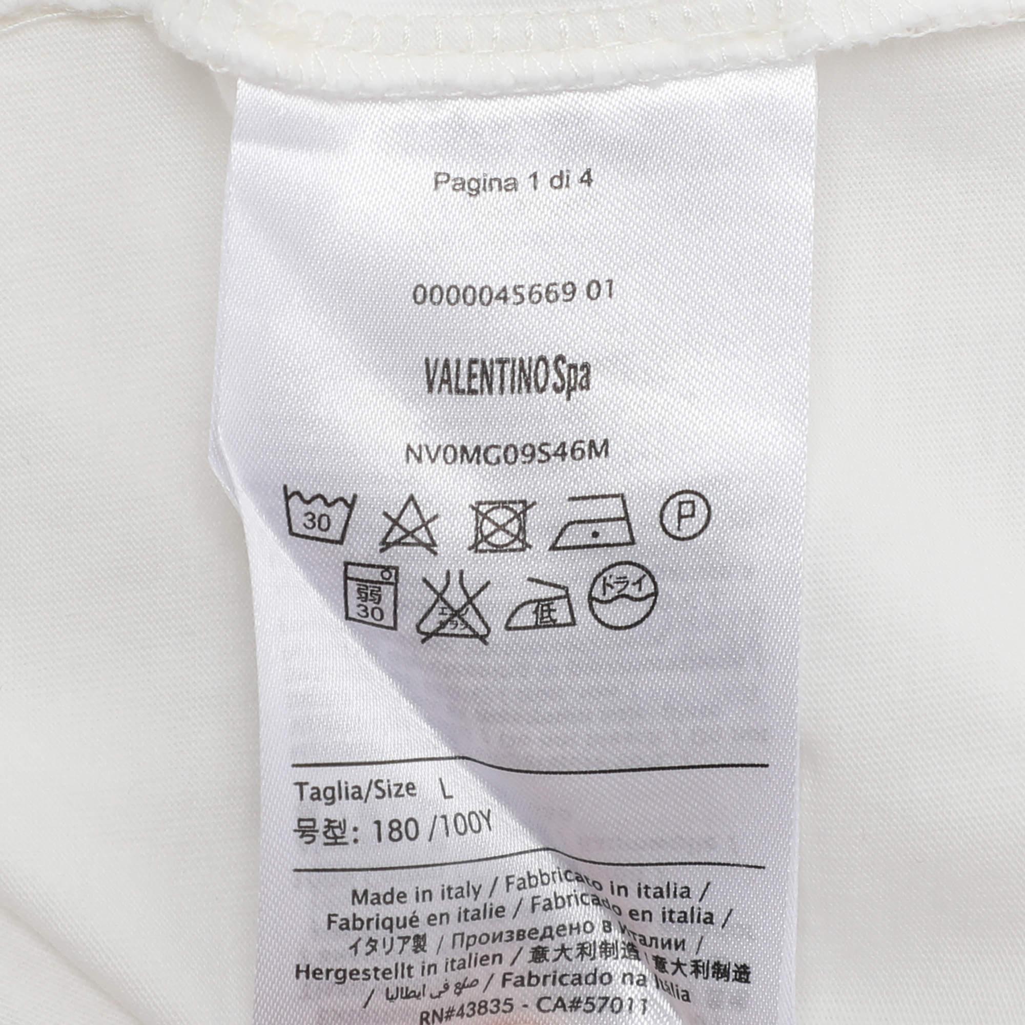 Uomo Valentino Maglietta in cotone bianco con logo AT&T L.A. in vendita