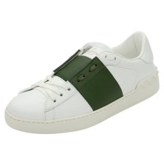 Valentino White/Dandy Leather Open Sneakers Size 42