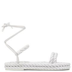 Valentino in pelle bianca 2020 THE ROPE GRECIAN Sandali Scarpe 40