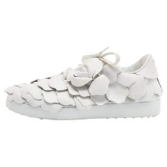 Valentino White Leather Atelier 03 Rose Edition Sneakers Size 37