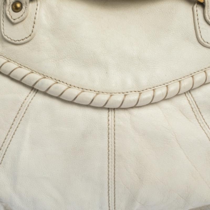 Hobo di Valentino in pelle bianca con manico intrecciato in vendita 3