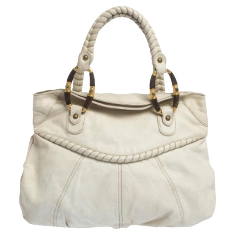 Hobo di Valentino in pelle bianca con manico intrecciato