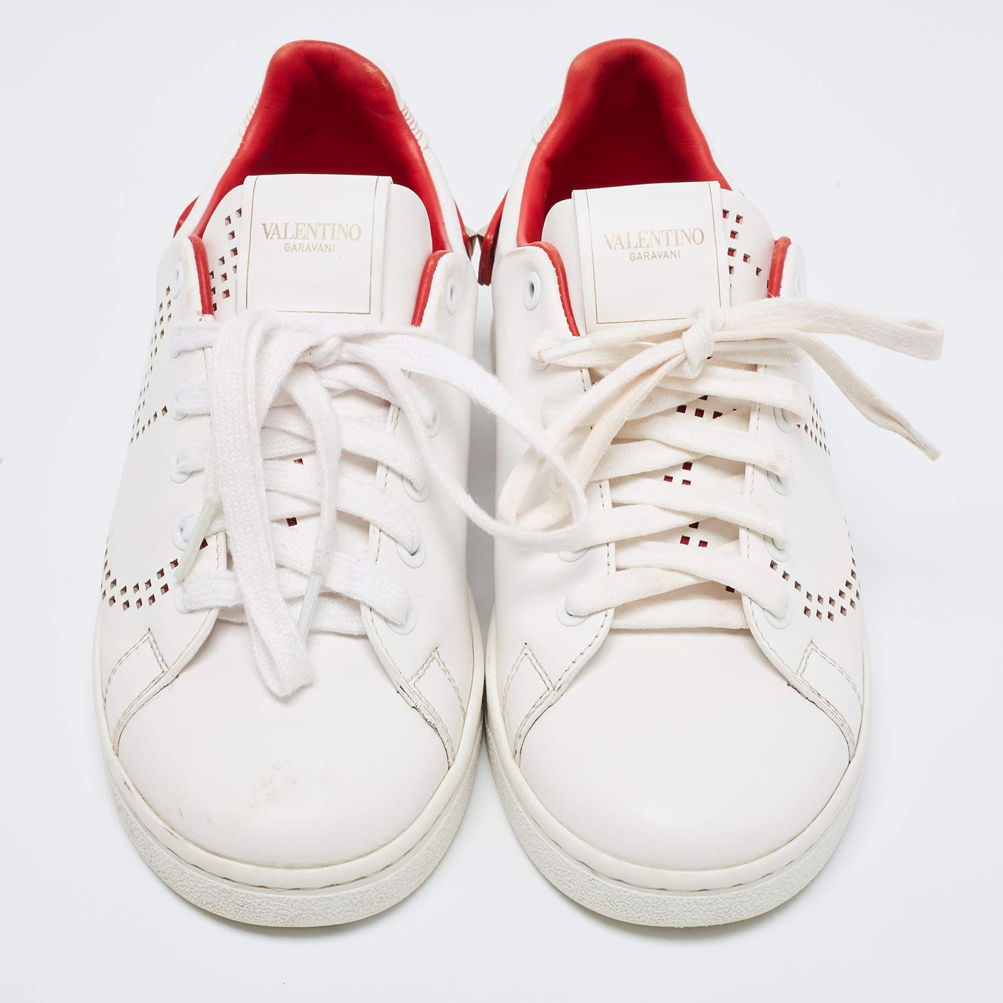 These Valentino sneakers represent the idea of comfortable fashion. They are crafted from high-quality materials and designed with nothing but style. A perfect fit for all casual occasions, these sneakers will spruce up any look effortlessly.

