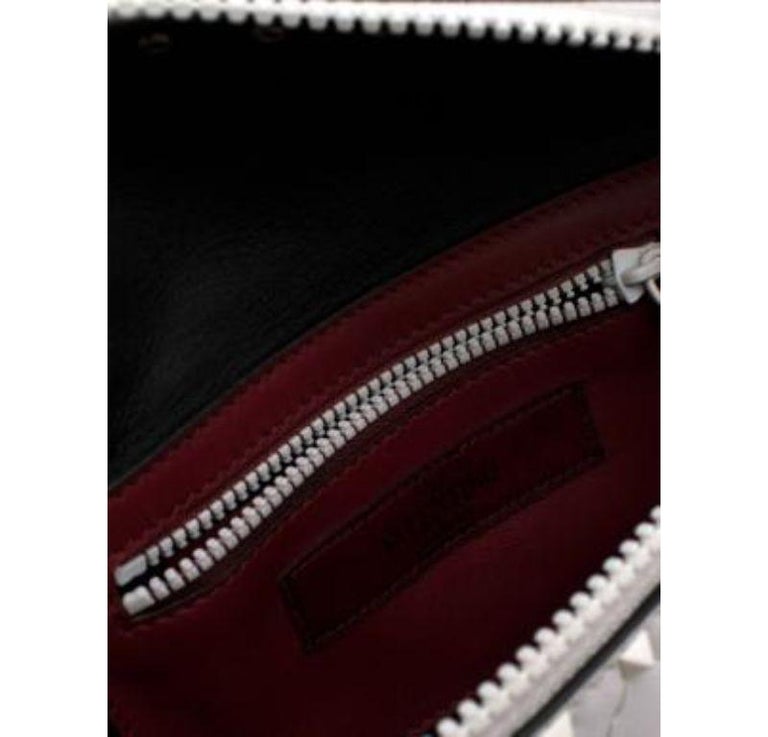 Valentino white leather Free Rockstud belt bag For Sale at 1stDibs