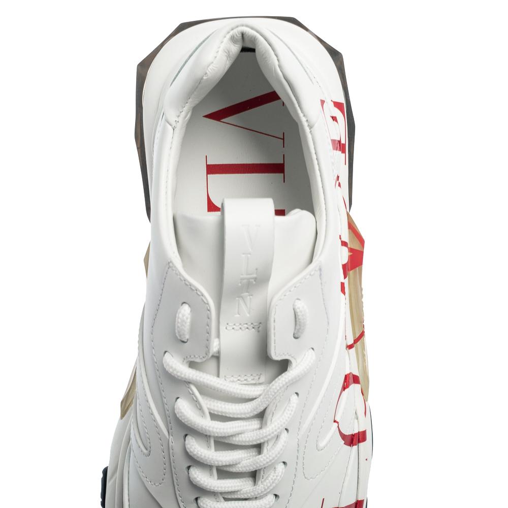Valentino White Leather Love Logo Sneakers Size 38 at 1stDibs