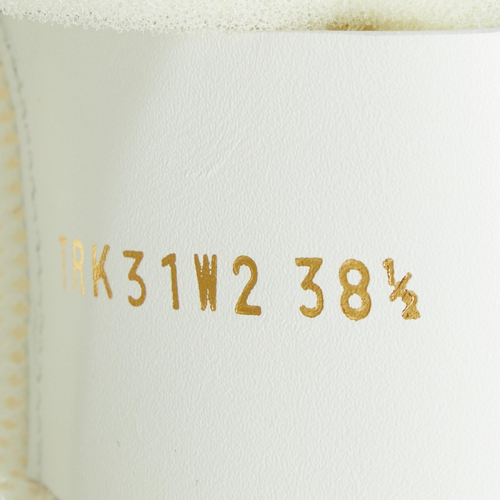 Valentino White Leather Rockstud High Top Sneakers Size 38.5 3