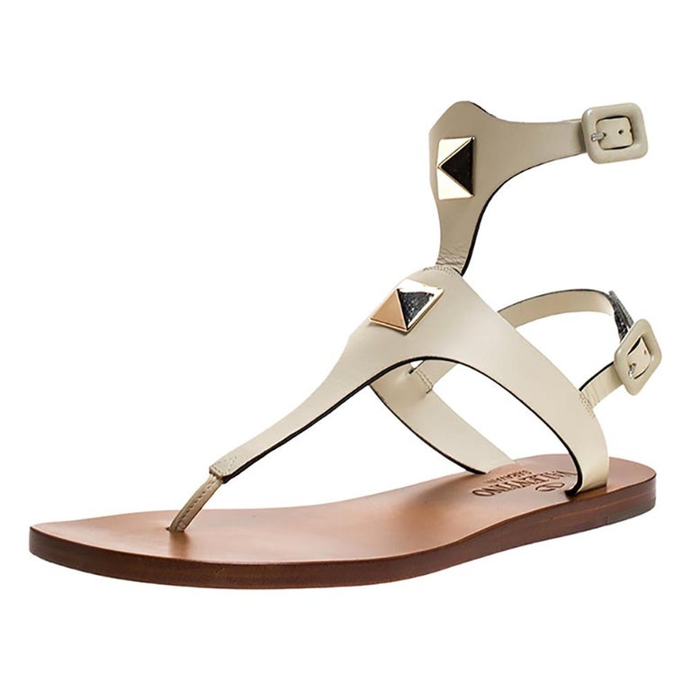 valentino studded flats sandals