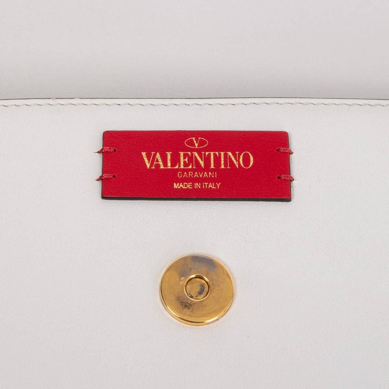 VALENTINO white leather SUPERVEE Crossbody Bag For Sale at 1stDibs