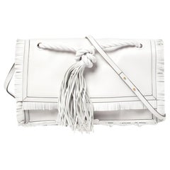 Valentino White Leather The Rope Shoulder Bag