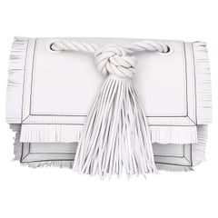 Valentino White Leather "The Rope" Small Clutch