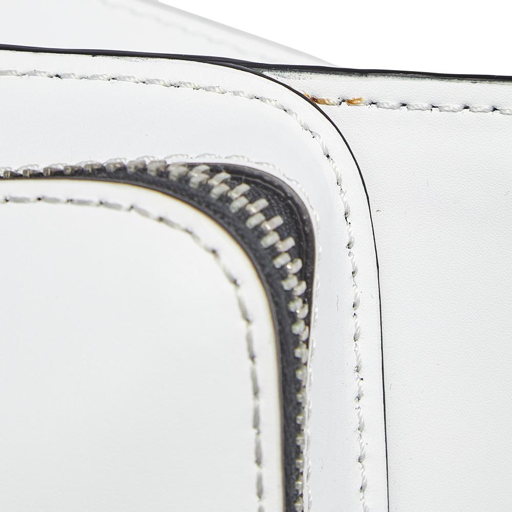 Women's Valentino White Leather VLTN Belt Bag
