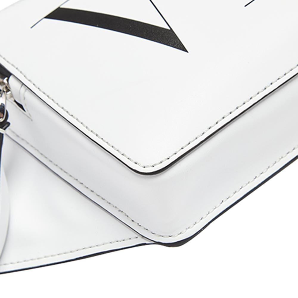 Valentino White Leather VLTN Belt Bag 3