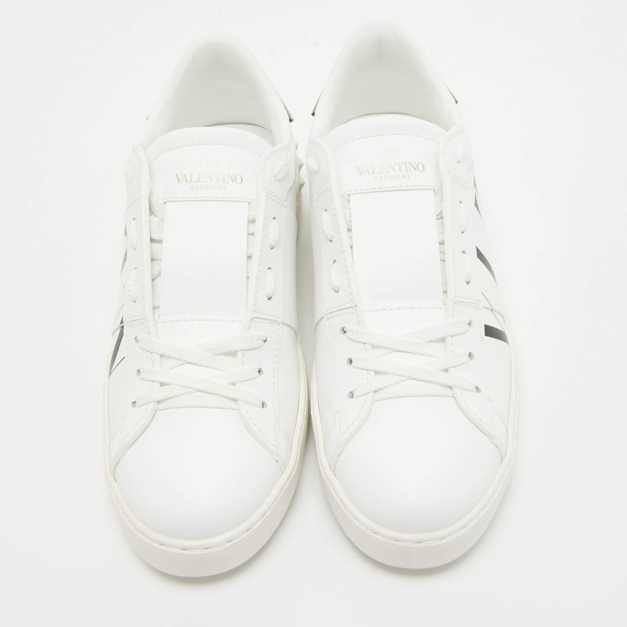 Give your outfit a luxe update with this pair of Valentino VLTN sneakers. The shoes are sewn perfectly to help you make a statement in them for a long time.

Includes
Original Dustbag, Original Box, Info Booklet, Extra Laces
