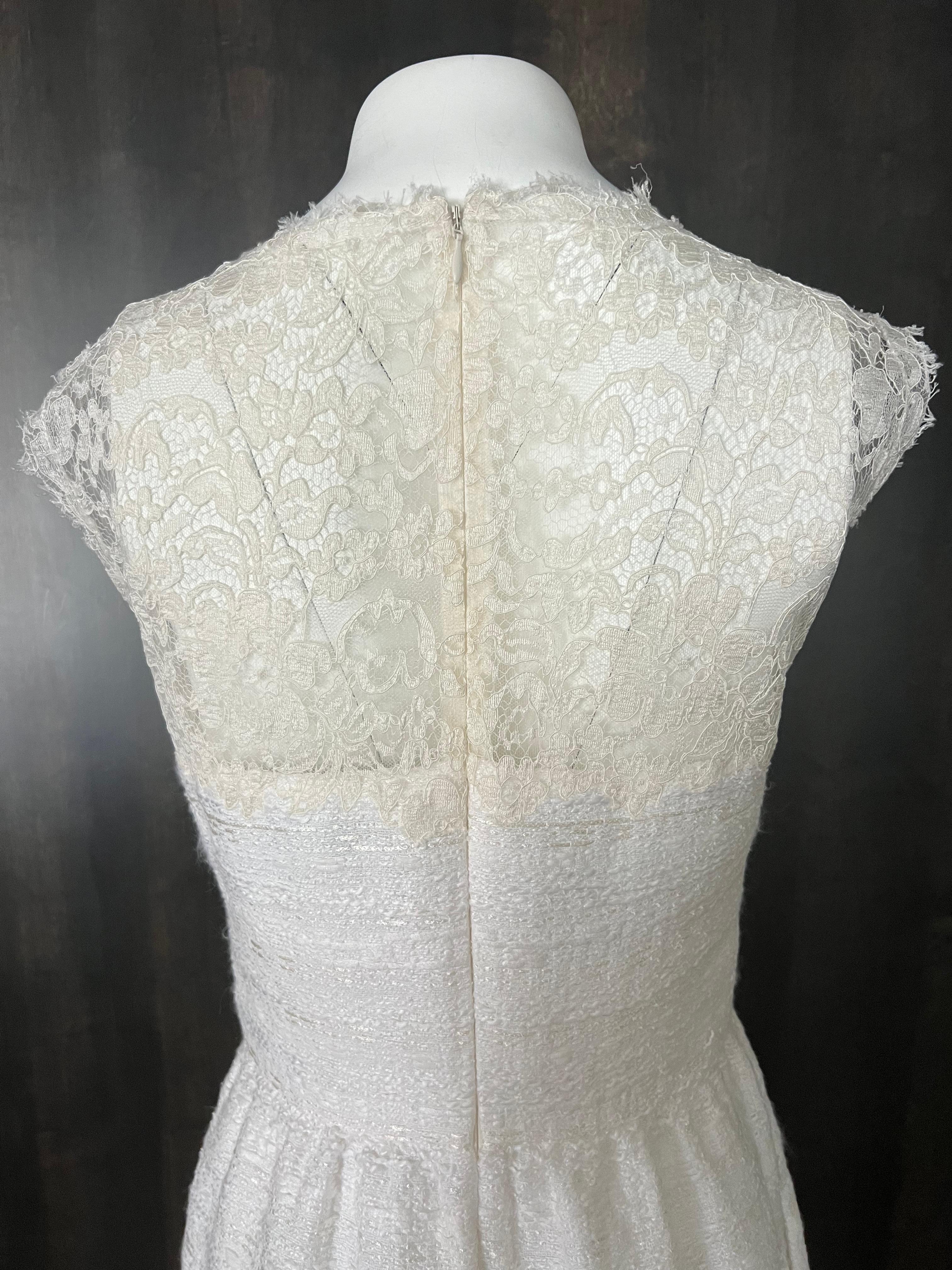 Valentino White Mini Dress, Size 8 For Sale 4