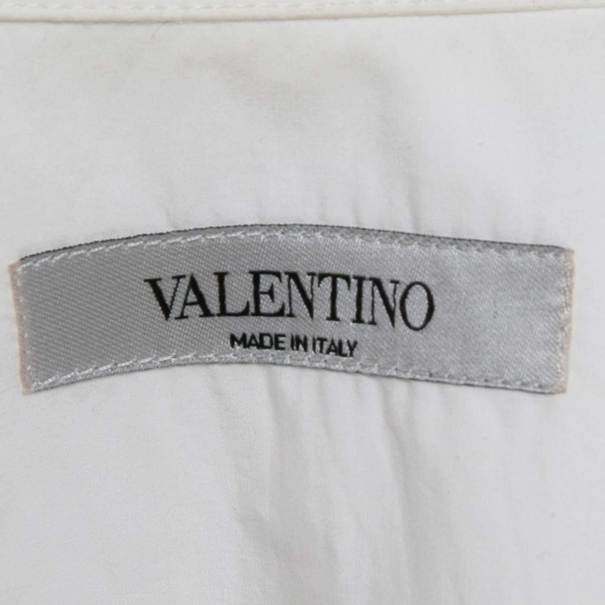 Valentino Camicia in cotone stampato con bottoni sul davanti M. I. In condizioni buone in vendita a Dubai, Al Qouz 2