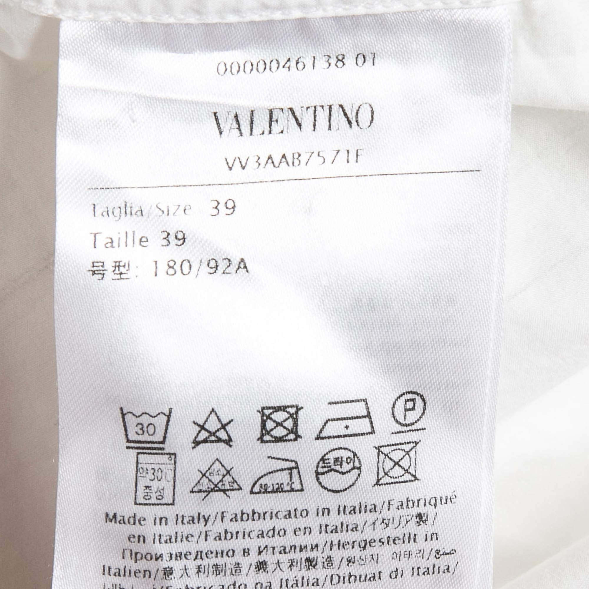 Uomo Valentino Camicia in cotone stampato con bottoni sul davanti M. I. in vendita