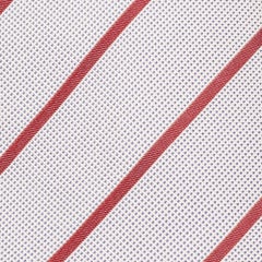 Valentino Weiß/Rote Diagonal gestreifte Seidenkrawatte