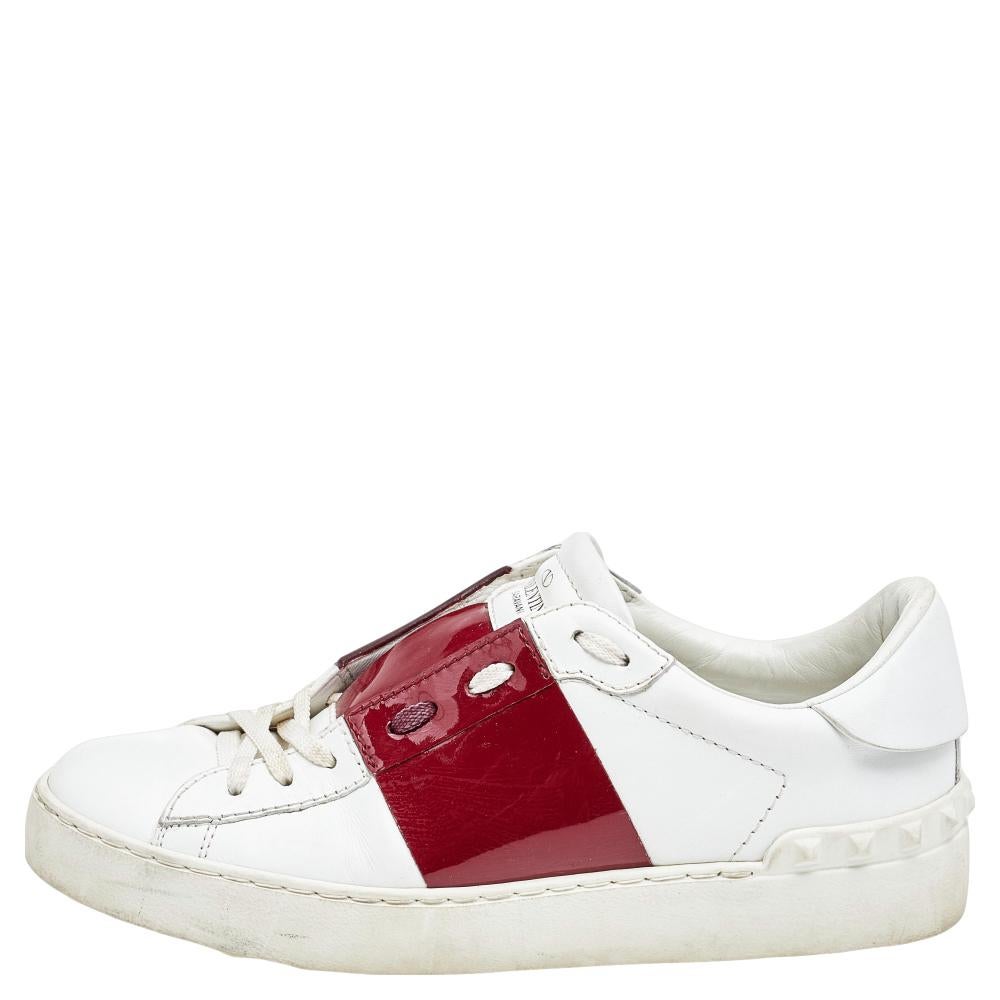valentino sneakers red and white