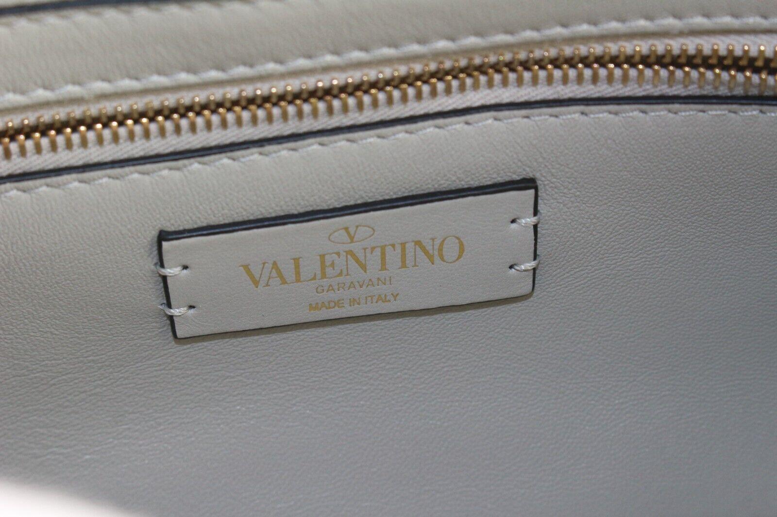 Valentino White Roman Stud Gold Chain Crossbody 1VAL0407C For Sale 7