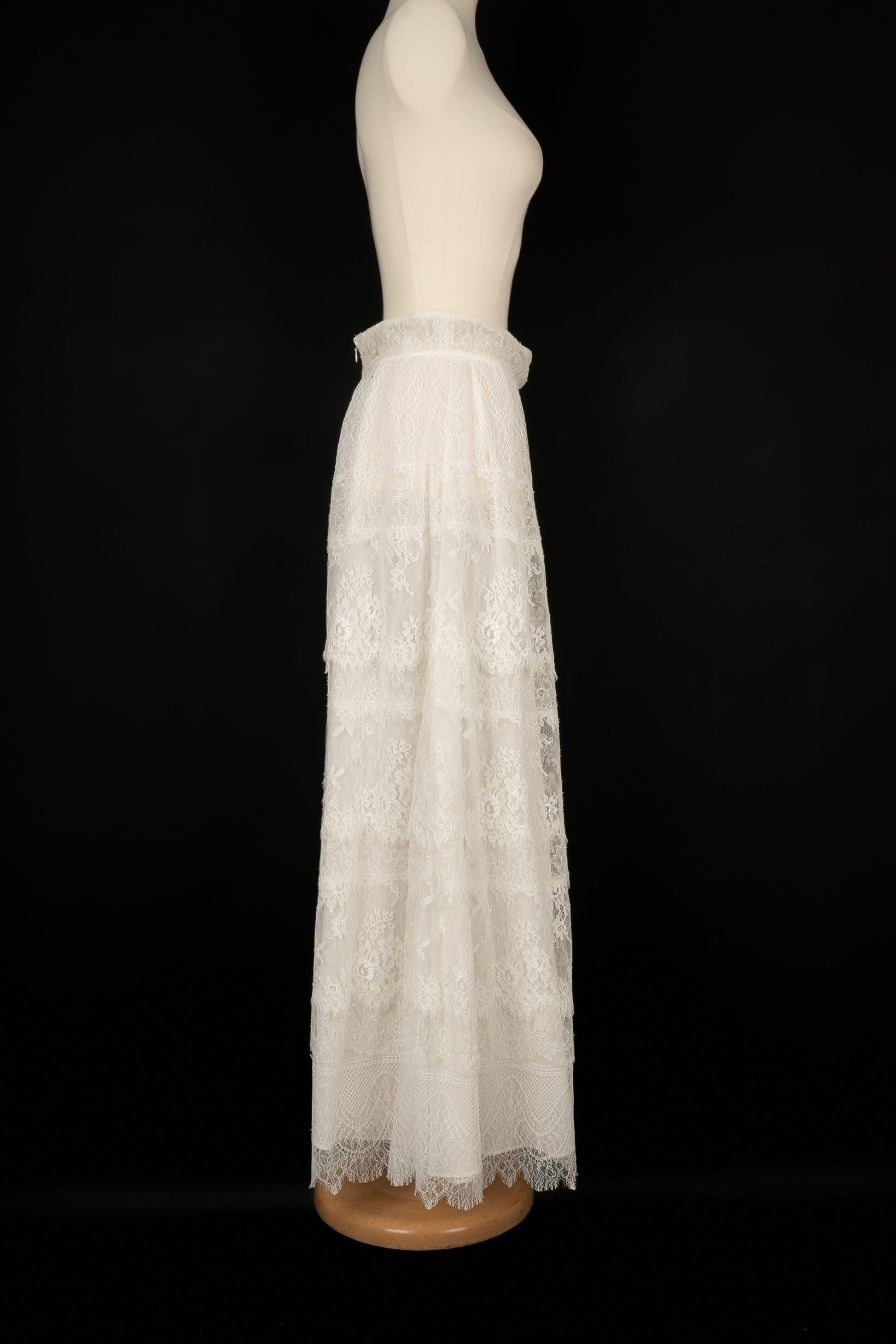 Women's Valentino White Skirt with Silk Lining