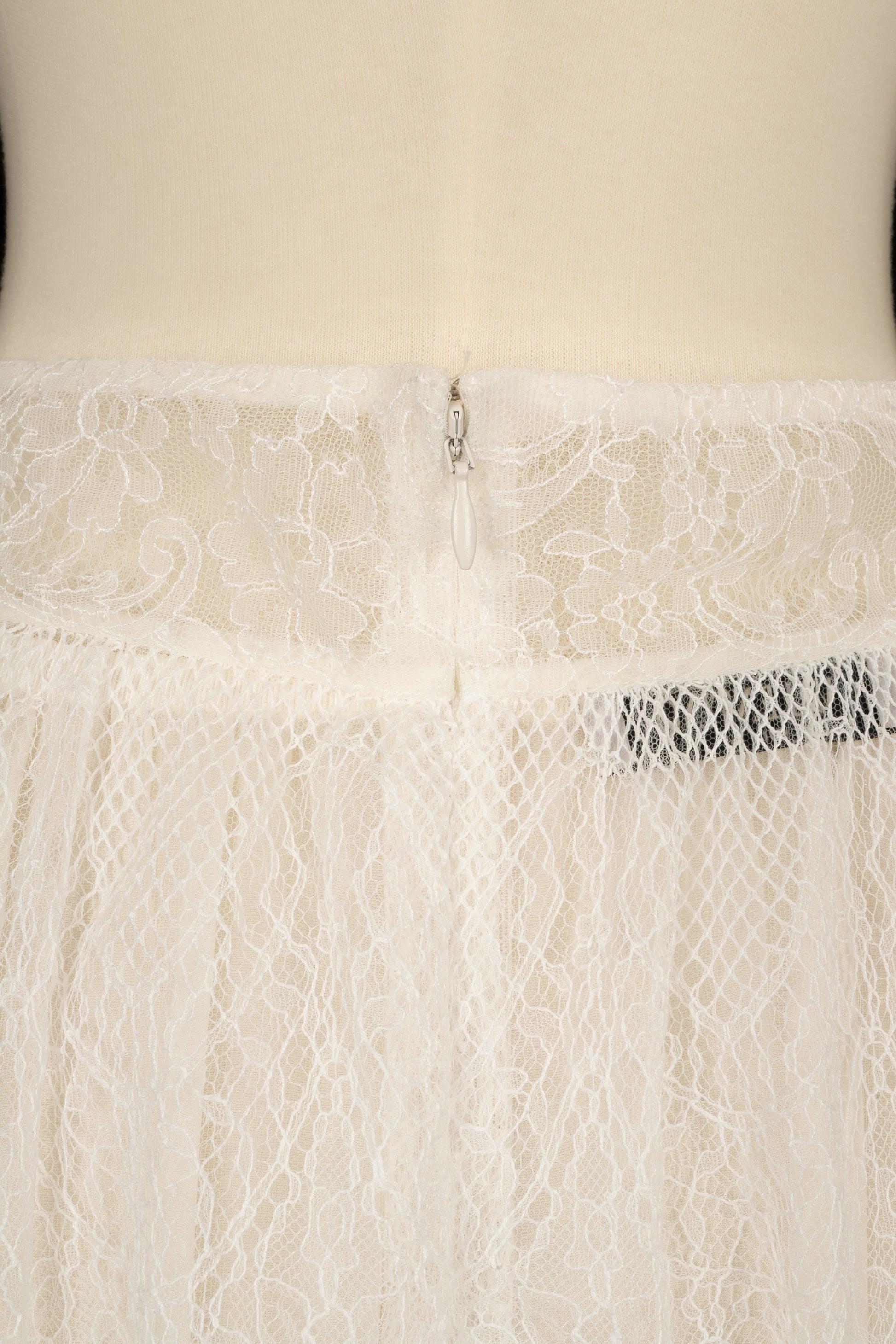 Valentino White Skirt with Silk Lining 1