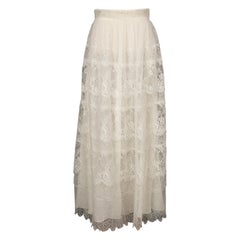 Valentino White Skirt with Silk Lining