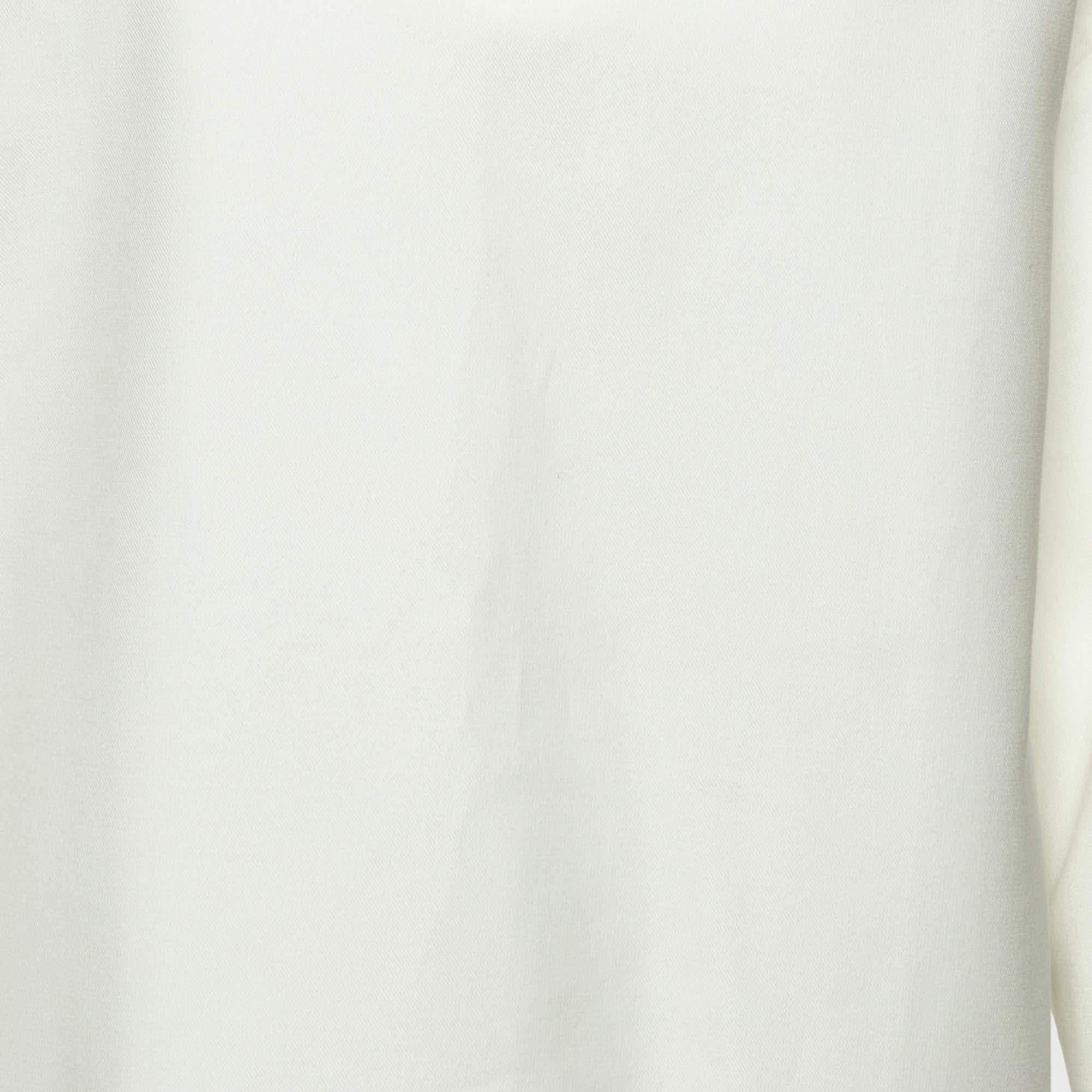 Women's Valentino White World Arazzo Embroidered Cotton Kaftan Dress S For Sale