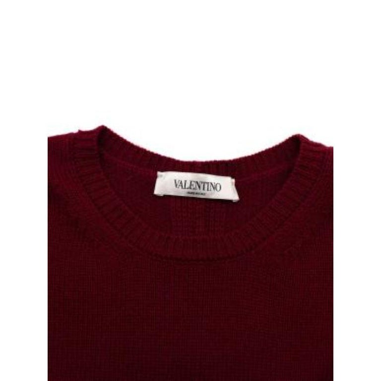 Valentino Wine Red Knit Jumper For Sale at 1stDibs