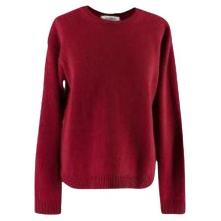 Valentino Wine Red Knit Jumper For Sale at 1stDibs
