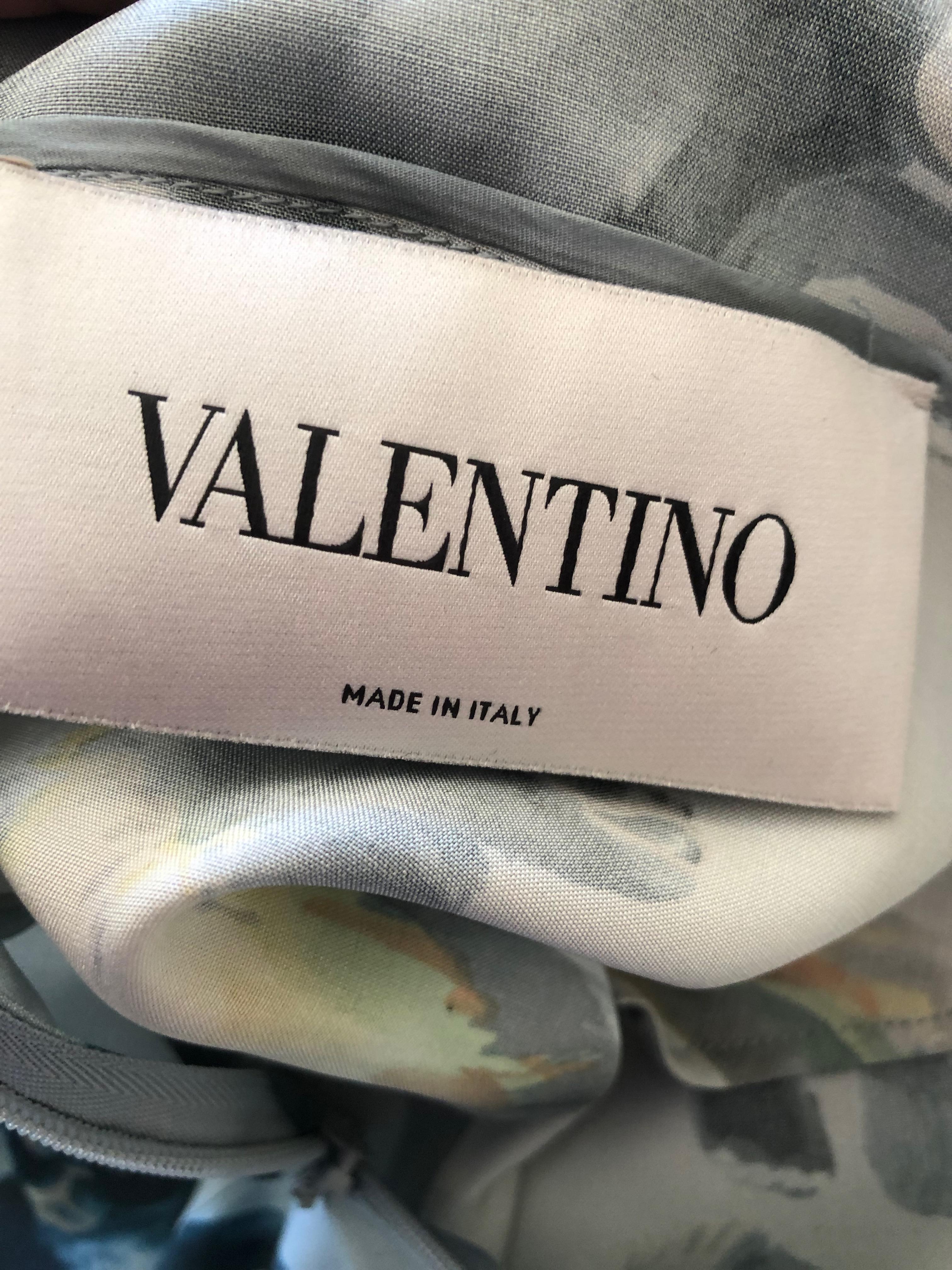 Valentino Witty Vintage Silk Cocktail Dress with Monkey Pattern For Sale 2