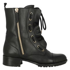 Valentino Woman Ankle boots Black Leather IT 38