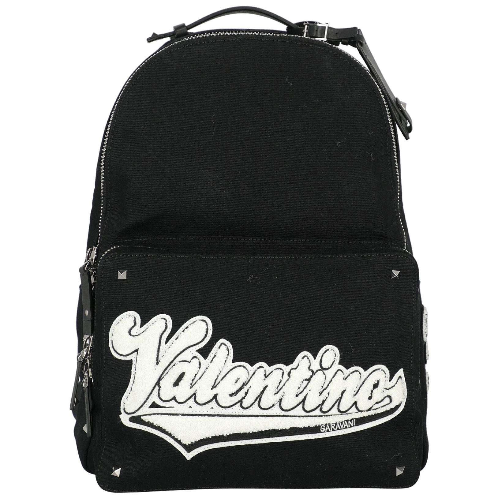 Valentino Woman Backpacks Black Fabric For Sale
