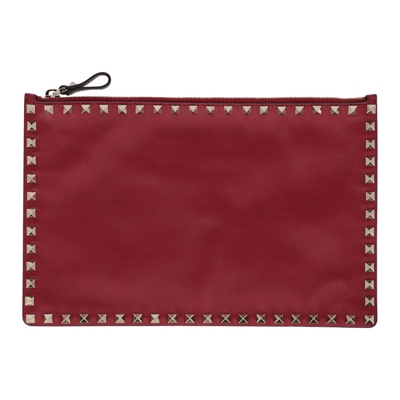 Valentino Woman Handbag Rockstud Red Leather For Sale