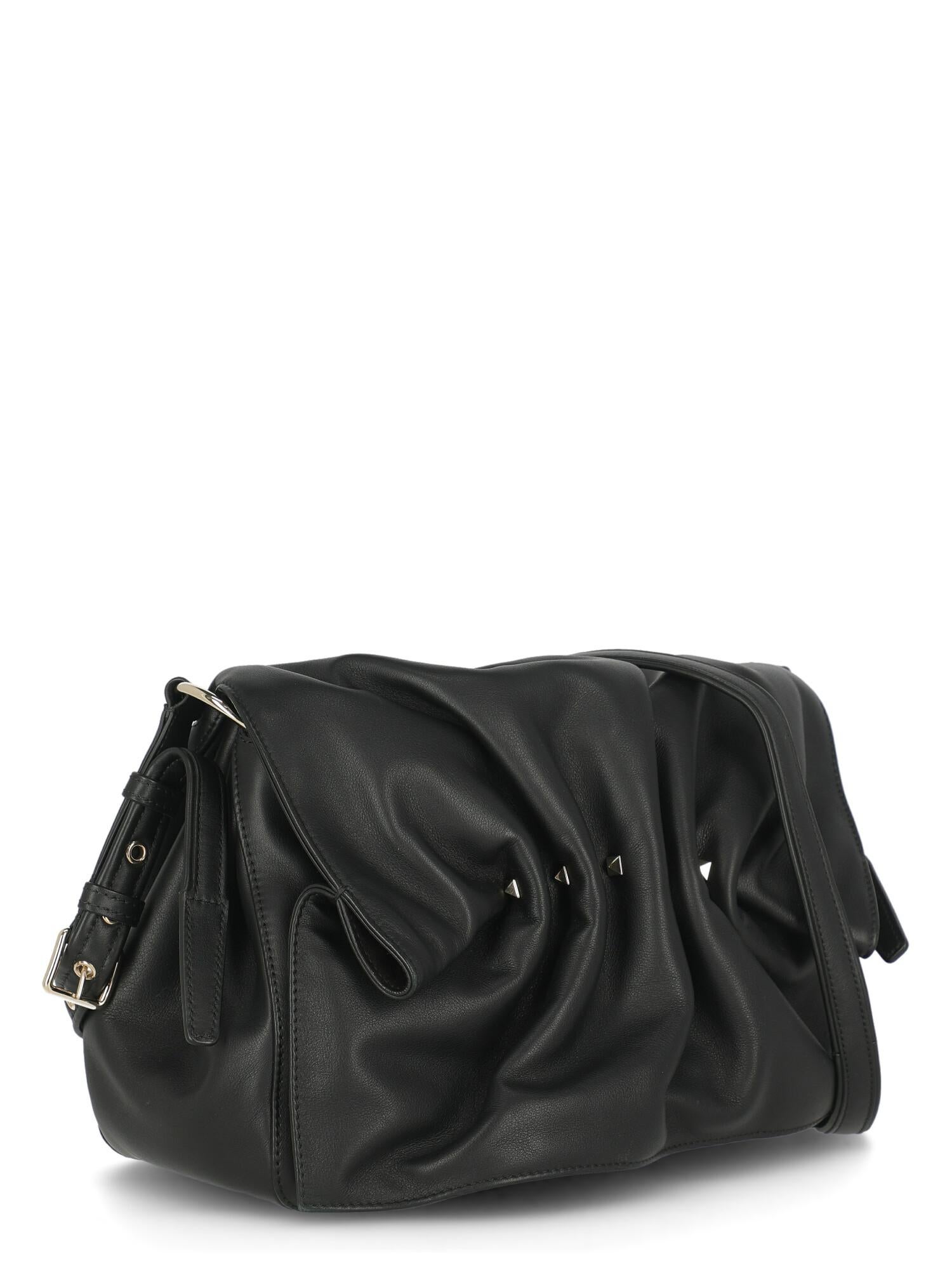 Valentino Woman Shoulder bag  Black Leather In Good Condition For Sale In Milan, IT