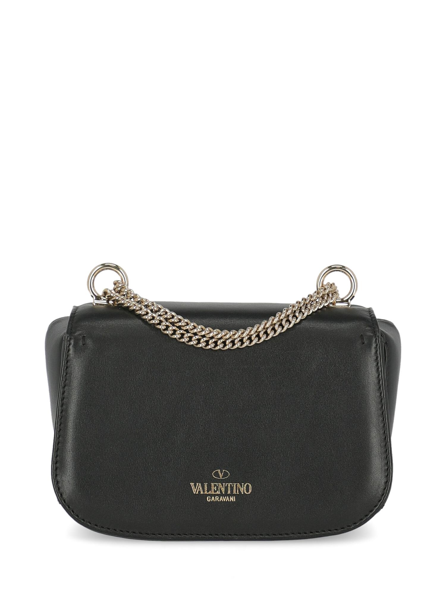 Women's Valentino Woman Shoulder bag  Black Leather For Sale