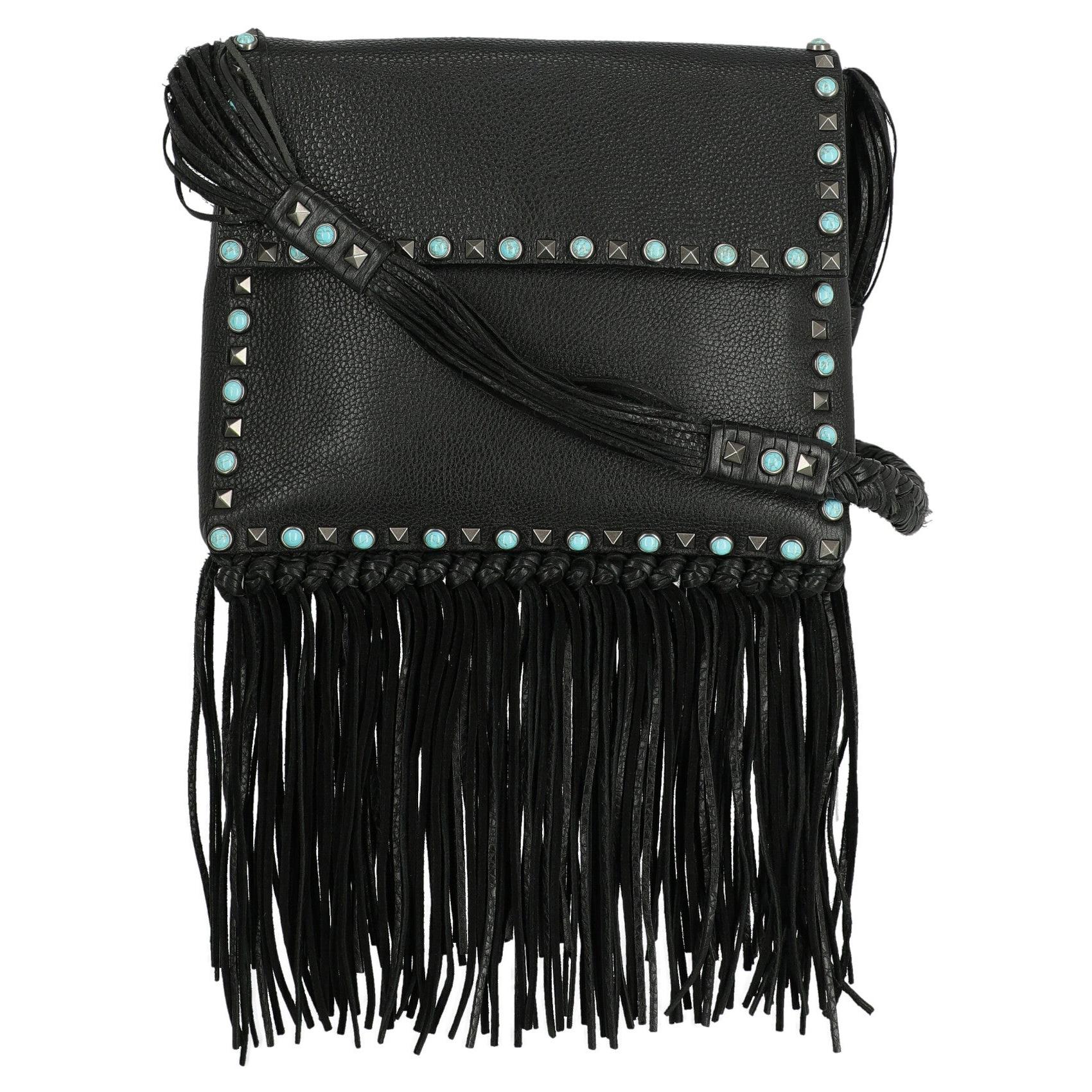 Valentino Woman Shoulder bag Black Leather For Sale
