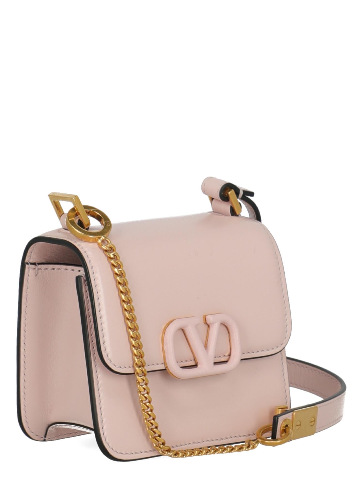 Valentino Woman Shoulder bag  Pink Leather In Excellent Condition For Sale In Milan, IT