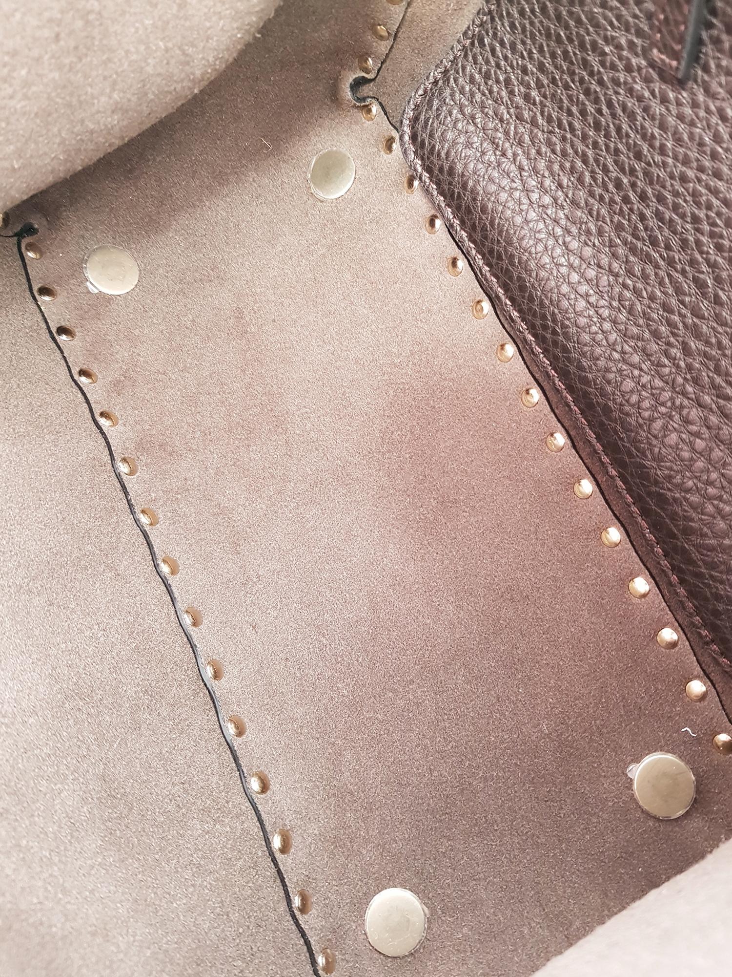 Valentino Woman Shoulder bag Rockstud Brown Leather For Sale 1