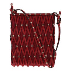 Valentino Woman Shoulder bag Rockstud Red Leather