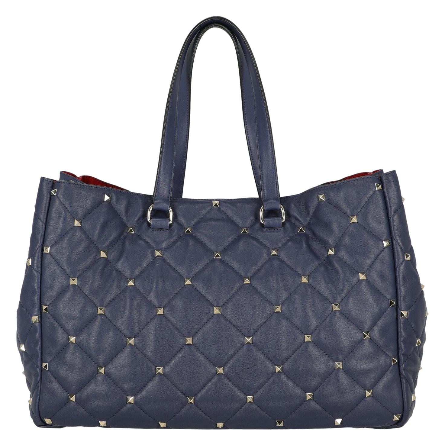 Valentino Woman Shoulder bag Spike Navy Leather