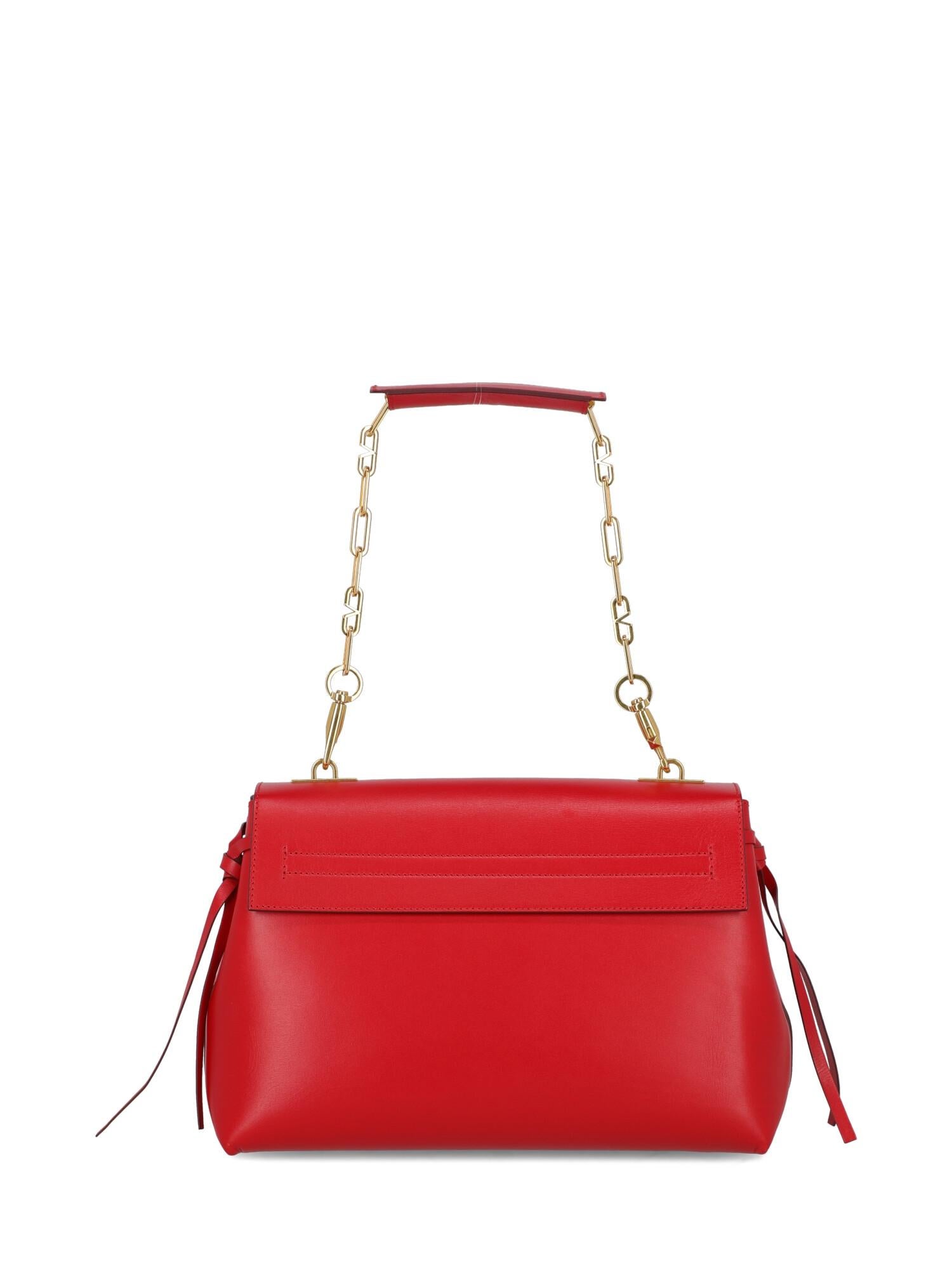 Women's Valentino Woman Shoulder bag VRing Red Leather For Sale