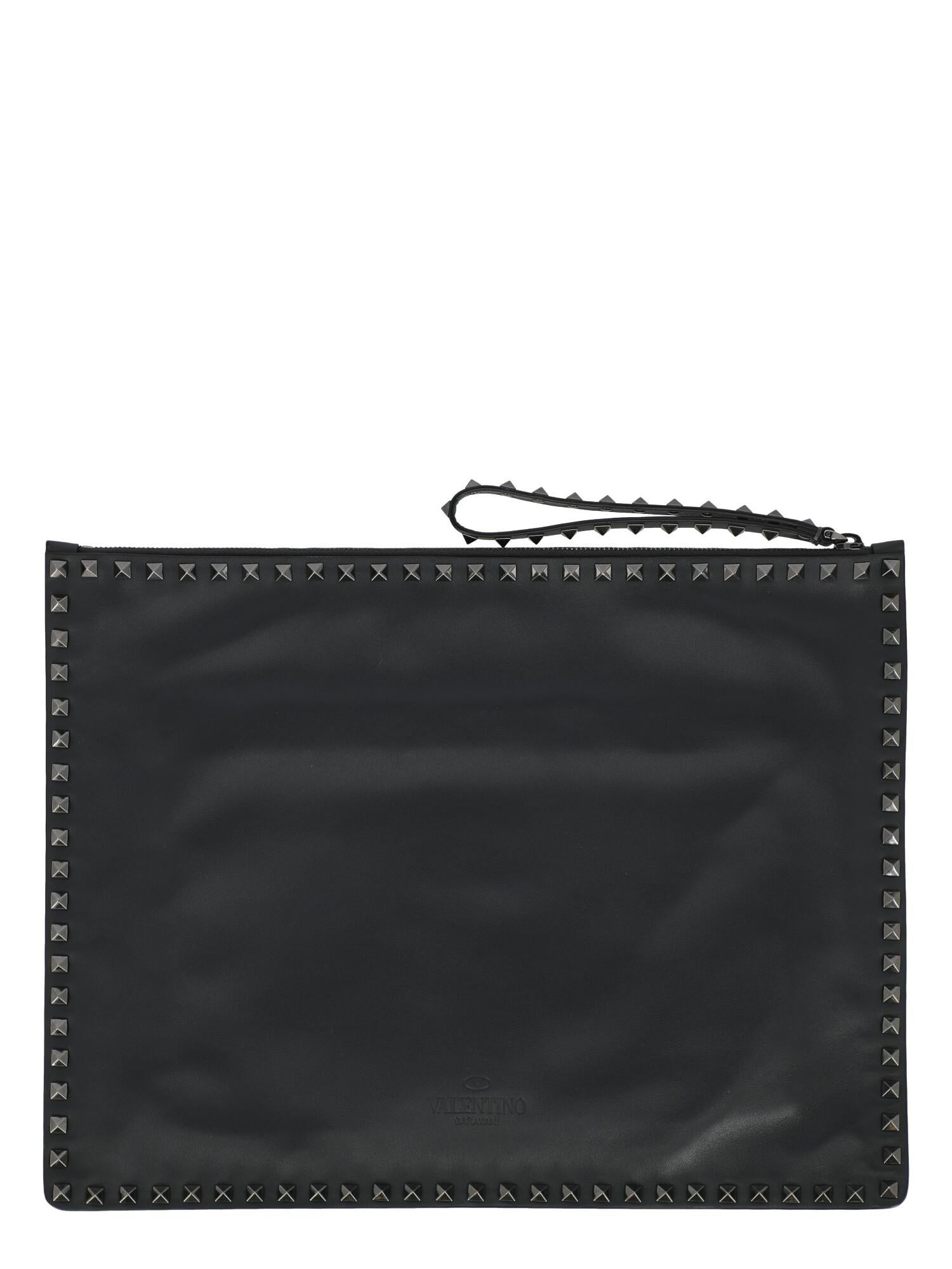 Black Valentino Women Handbags Grey Leather  For Sale