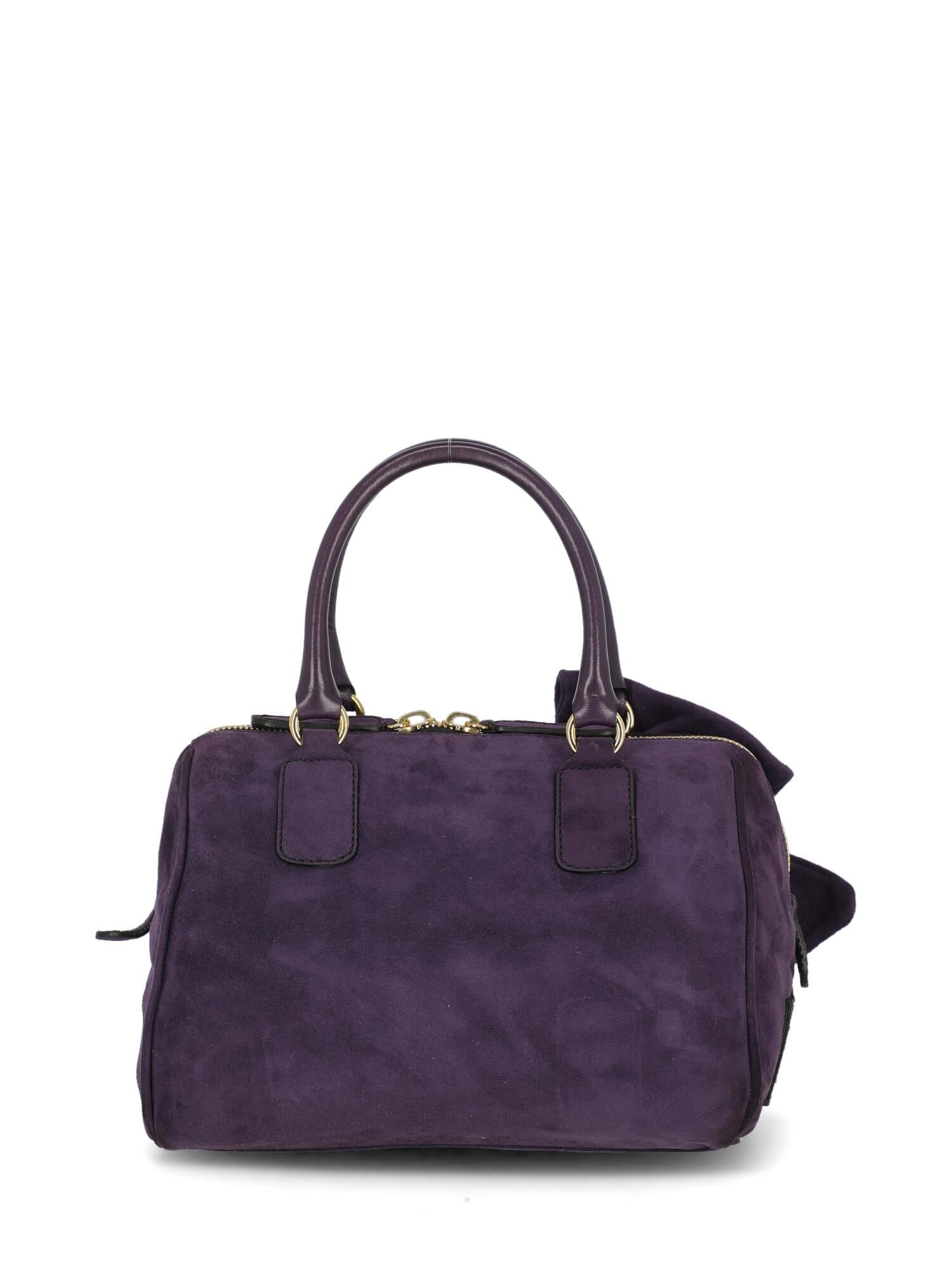 Valentino Women  Handbags Purple Leather In Good Condition For Sale In Milan, IT