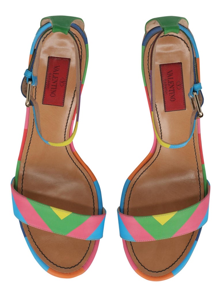Minimer craft overgive Valentino Women Sandals Multicolor Leather EU 39 For Sale at 1stDibs