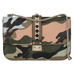 Valentino Women Shoulder bags Glam Rock Green, Pink Leather 