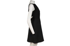 Valentino Womens Back Bow Tie Mini Dress Size IT 40 Black Wool Silk Above Kneee